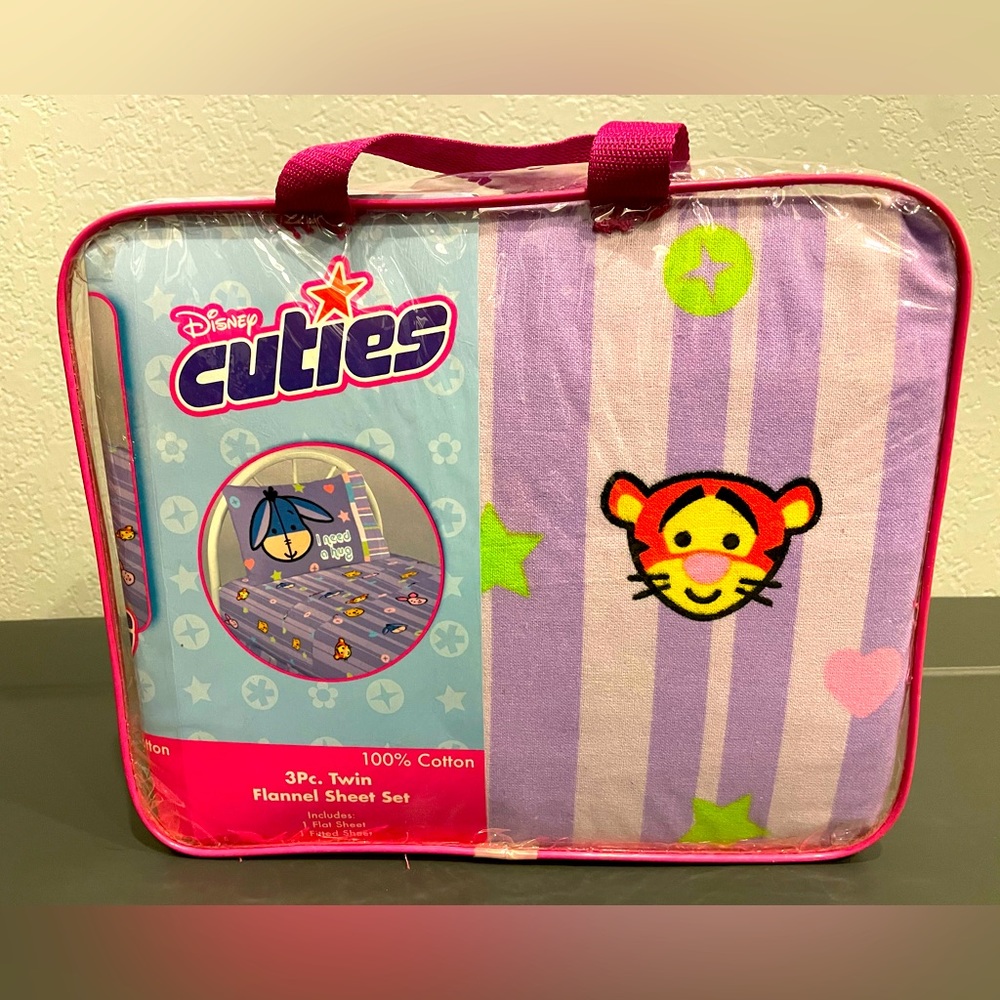 Disney Cuties Twin Flannel Sheet Set